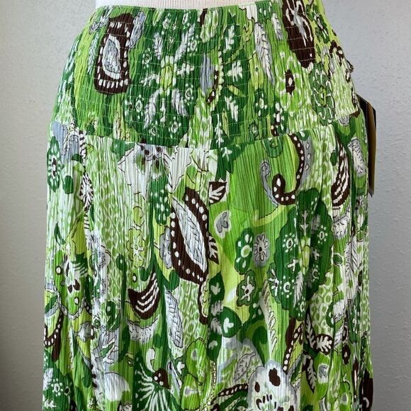 NWT Multiples Green Floral & Botanical Skirt - Picture 2 of 9